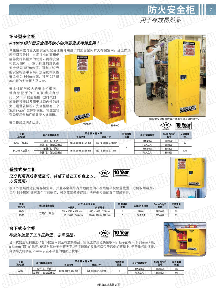 美國(guó)杰斯瑞特，防火安全柜，justrite防火柜，justrite安全柜，防爆柜justrite